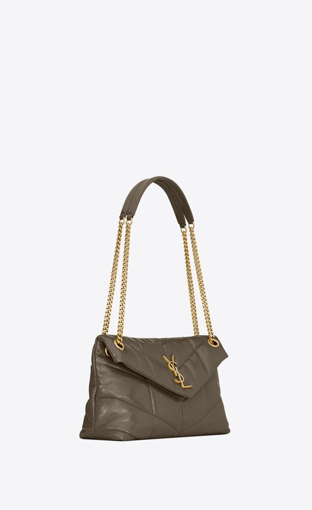 PUFFER PICCOLA IN PELLE TRAPUNTATA STROPICCIATA