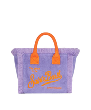 Borsa Colette in spugna viola con logo Saint Barth