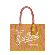 Borsa Colette in rafia rigata