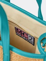 Borsa Midi Vivian in paglia beige