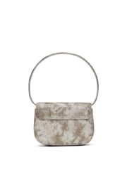 Iconica borsa a spalla in tessuto brillante