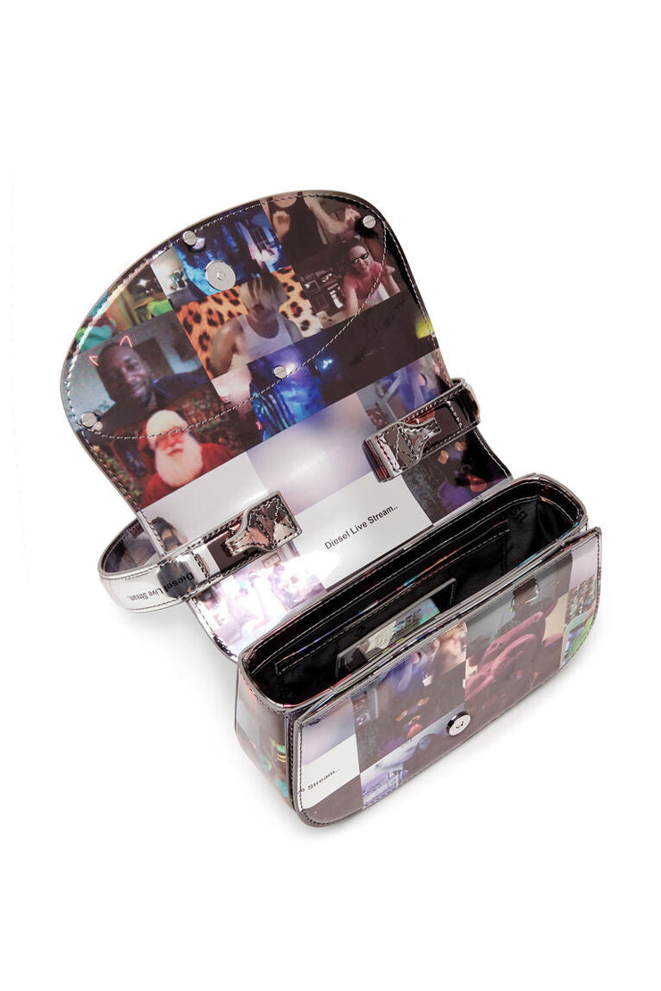 1DR-Iconica borsa a spalla con stampa Livestream