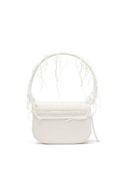 Iconica borsa a spalla in tela e pelle