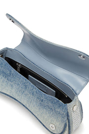 Play-Clutch Crystal in denim solarizzato