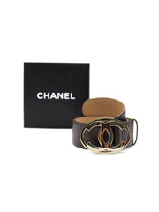 Cintura Chanel In Pelle Marrone