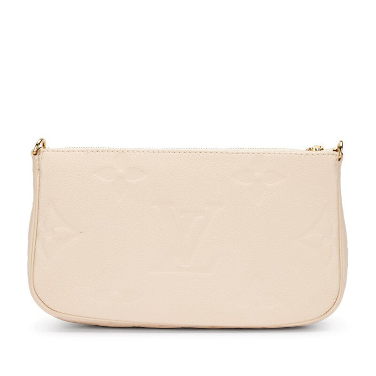 Louis Vuitton Cream Giant Monogram Empreinte Multi Pochette Accessoires Gold Hardware, 2021