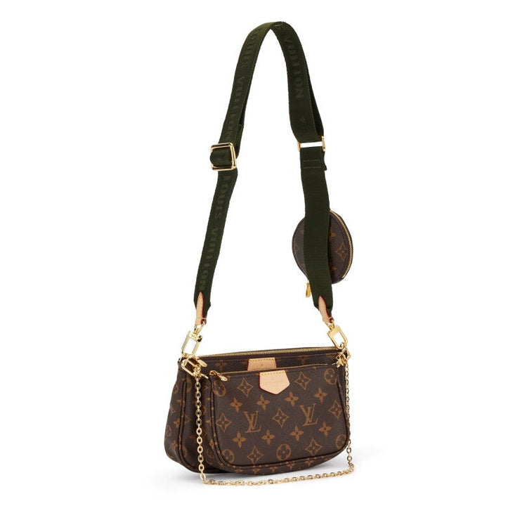 Louis Vuitton Khaki and Brown Monogram Canvas Multi Pochette Accessories Gold Hardware, 2021