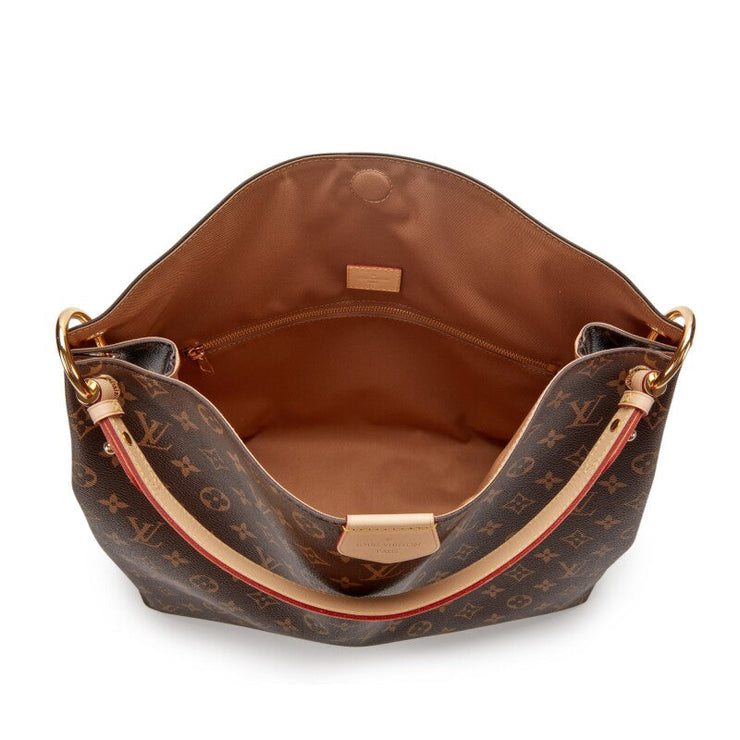 Louis Vuitton Ebene Monogram Coated Canvas Graceful MM Gold Hardware, 2021