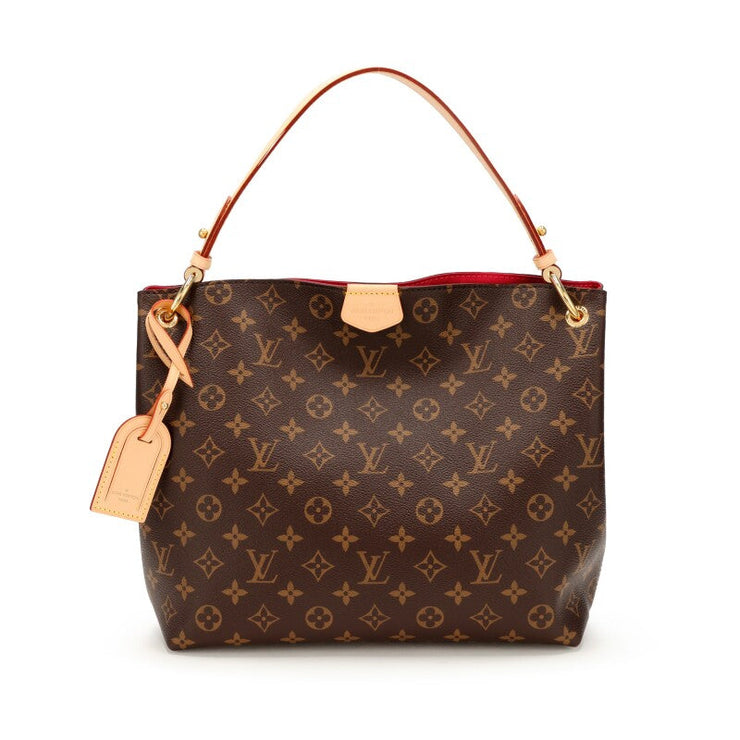 Louis Vuitton Ebene Monogram Coated Canvas Graceful MM Gold Hardware, 2021-2022