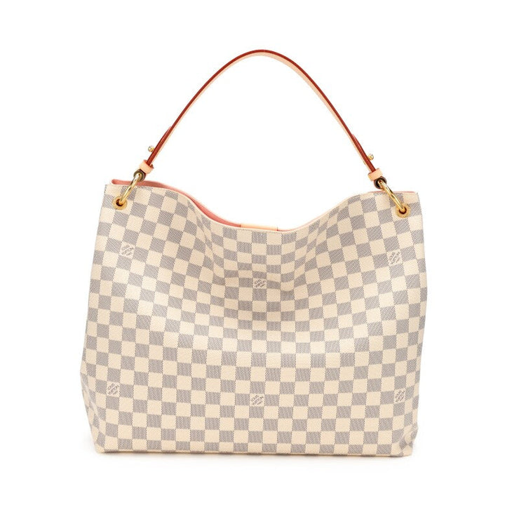 Louis Vuitton White and Blue Damier Azur Coated Canvas Graceful MM Gold Hardware, 2021-2022