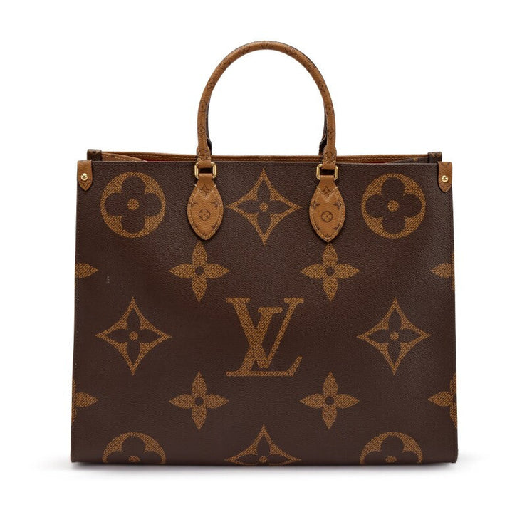 Louis Vuitton Brown Giant Reverse Monogram Coated Canvas OnTheGo GM Gold Hardware, 2020