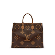 Louis Vuitton Brown Giant Reverse Monogram Coated Canvas OnTheGo GM Gold Hardware, 2020