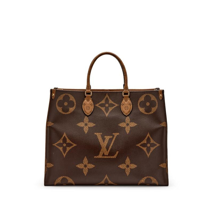 Louis Vuitton Brown Giant Reverse Monogram Coated Canvas OnTheGo GM Gold Hardware, 2020