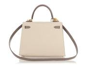 Hermès Nata and Gris Epsom HSS Kelly 25 Gold Hardware, 2021