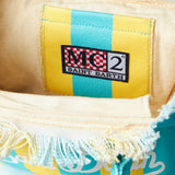 Borsa a mano Colette in tela con stampa a righe